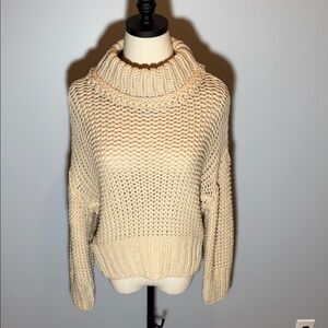 Free People Cream Knit Sweater